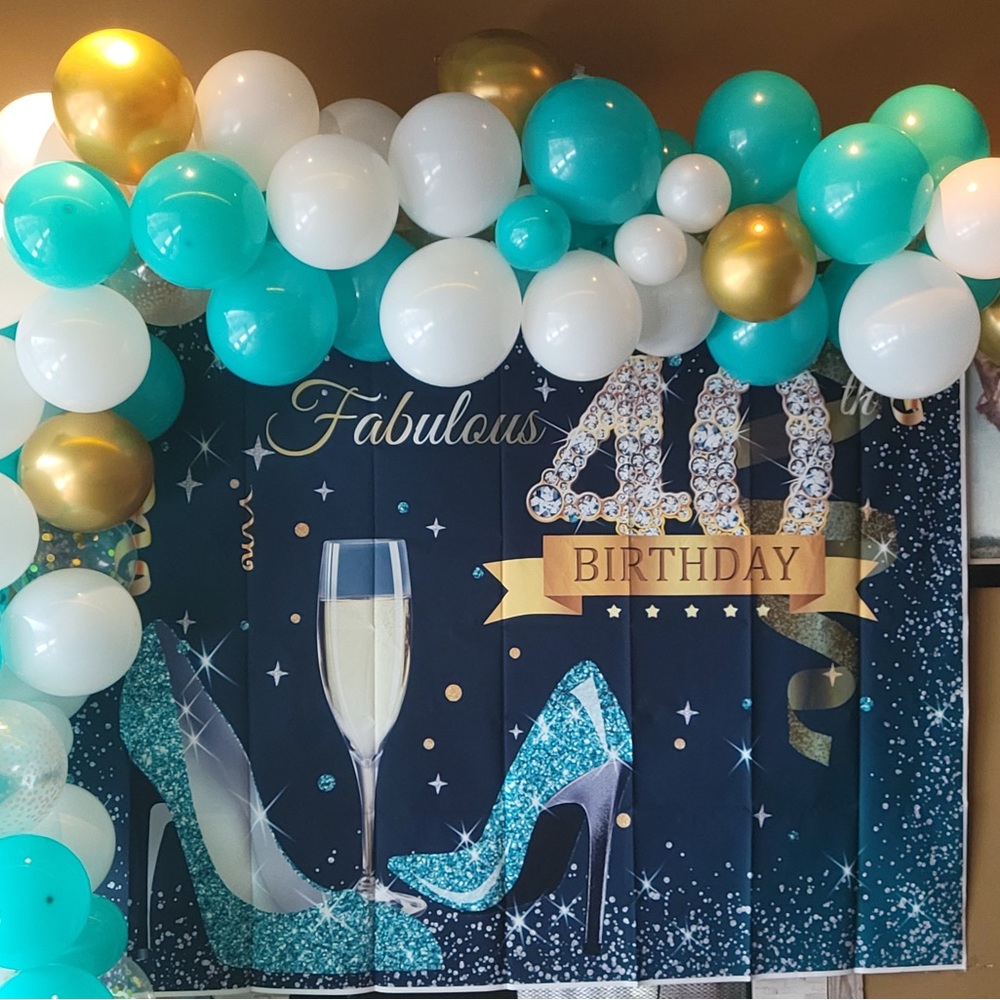 40th Birthday Backdrop Banner